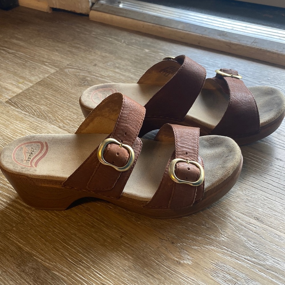 Dansko Wedge Heeled Clogs Size 38